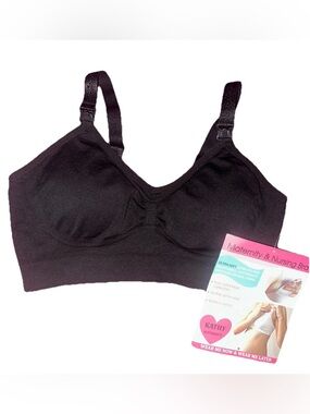 Maternity & Nursing Bra in Black - Seamless Comfort